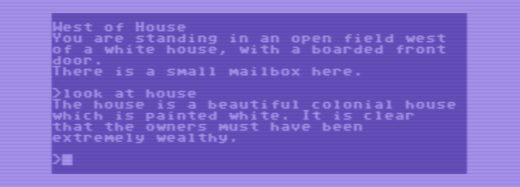 The white house of Zork I described by the game itself